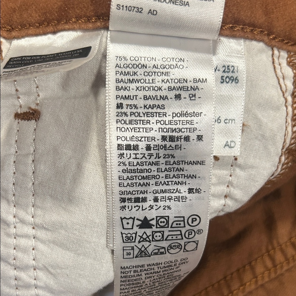 Levi’s Ribcage Straight Ankle Pants Brown High Rise W26 L27 - Picture 11 of 12